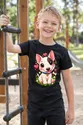 Koszulka dziecięca z bulterierem dla chłopca czarna słodki kawaii, zdjęcie 7