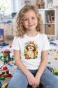 Koszulka dla dziewczynki z shih tzu biała papierowa wycinanka, zdjęcie 3