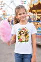 Koszulka dla dziewczynki z shih tzu biała papierowa wycinanka, zdjęcie 7