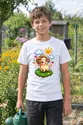 Koszulka dziecięca z baranem dla chłopca biała pixel art, zdjęcie 7