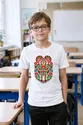Koszulka z baranem dla chłopca biała ludowa wycinanka, zdjęcie 3