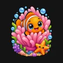 Koszulka z błazenkiem dla chłopca czarna słodki kawaii, zdjęcie 2