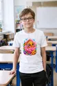 Koszulka z błazenkiem dla chłopca biała słodki kawaii, zdjęcie 4