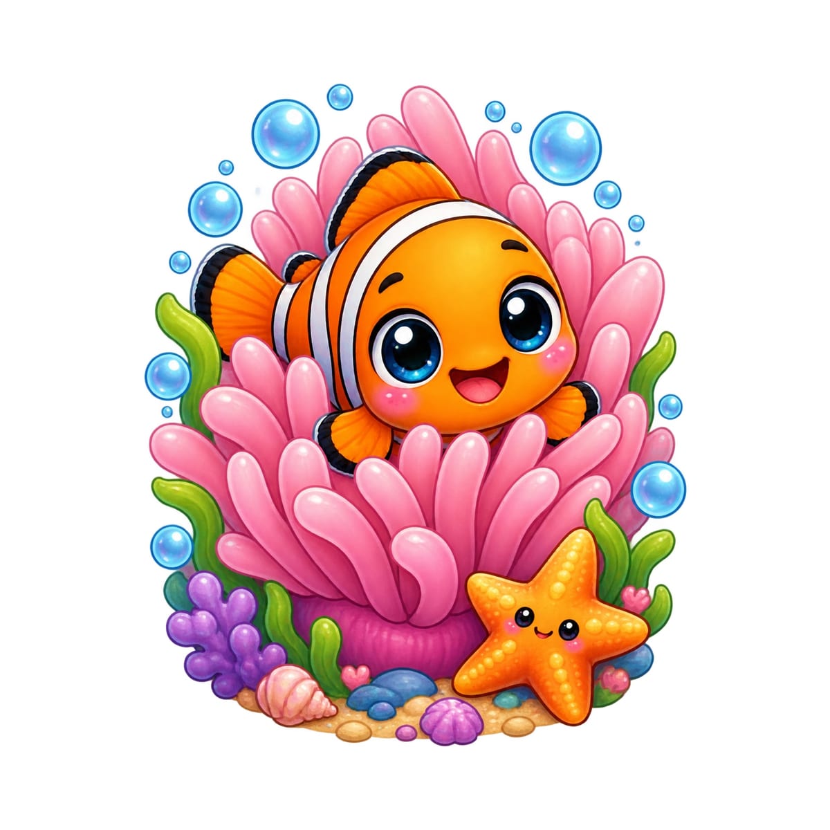 Koszulka z błazenkiem dla dziewczynki biała słodki kawaii, zdjęcie 2