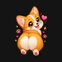 Koszulka dziecięca z corgi dla chłopca czarna słodki styl kawaii, zdjęcie 2