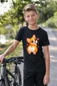 Koszulka dziecięca z corgi dla chłopca czarna słodki styl kawaii, zdjęcie 3