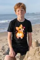 Koszulka dziecięca z corgi dla chłopca czarna słodki styl kawaii, zdjęcie 4