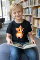 Koszulka dziecięca z corgi dla chłopca czarna słodki styl kawaii, zdjęcie 6