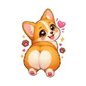 Koszulka dziecięca z corgi dla chłopca biała słodki styl kawaii, zdjęcie 2
