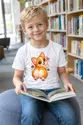 Koszulka dziecięca z corgi dla chłopca biała słodki styl kawaii, zdjęcie 5
