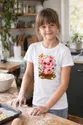 Koszulka ze świnką dla dziewczynki biała słodki styl kawaii, zdjęcie 3