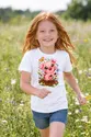 Koszulka ze świnką dla dziewczynki biała słodki styl kawaii, zdjęcie 7