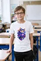 Koszulka z puchaczem kosmicznym dla chłopca biała prezent, zdjęcie 4