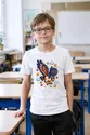 Koszulka z sokołem pixel art dla chłopca biała prezent, zdjęcie 3
