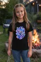 Koszulka z ważką kosmiczną dla dziewczynki czarna gwiezdne tło, zdjęcie 8