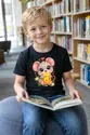 Koszulka z myszą dla chłopca czarna słodki styl kawaii, zdjęcie 6