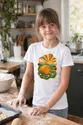 Koszulka z belą siana dla dziewczynki biała retro lata 70, zdjęcie 3