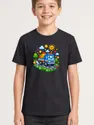 Koszulka z tirem w pixel art dla chłopca czarna dla dzieci, zdjęcie 1