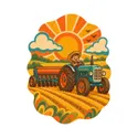 Koszulka z siewnikiem dla dziewczynki biała retro lata 70, zdjęcie 2