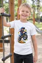Koszulka z motocrosem dla chłopca biała styl komiksowy, zdjęcie 4