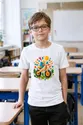 Koszulka z rowerkiem biegowym dla chłopca biała geometryczny minimalizm, zdjęcie 4