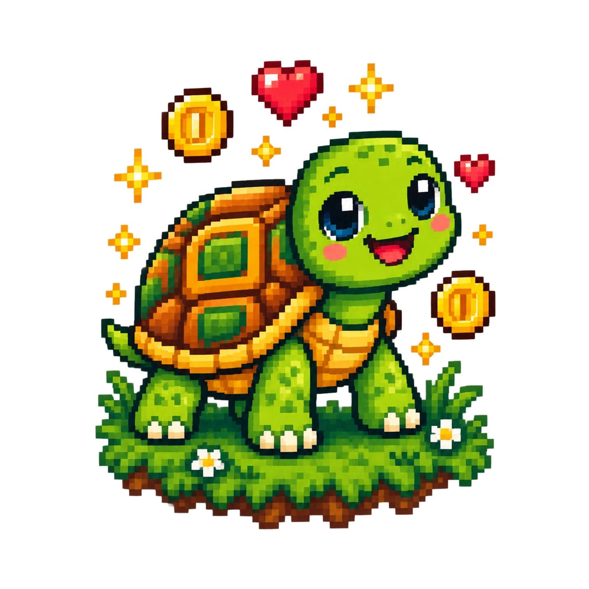 Koszulka dla chłopca z żółwiem biała pixel art, zdjęcie 2