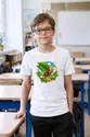 Koszulka z mrówką w kole dla chłopca biała odznaka, zdjęcie 3