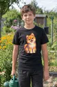 Koszulka ze szpicem w kropki dla chłopca czarna z kolorowych kropek, zdjęcie 8