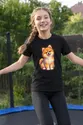 Koszulka ze szpicem w kropki dla dziewczynki czarna z kropek, zdjęcie 4