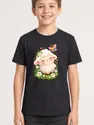 Koszulka z owieczką dla chłopca czarna słodki styl kawaii, zdjęcie 1