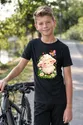 Koszulka z owieczką dla chłopca czarna słodki styl kawaii, zdjęcie 3