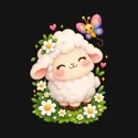 Koszulka z owieczką dla dziewczynki czarna słodki kawaii, zdjęcie 2