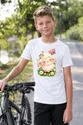 Koszulka z owieczką dla chłopca biała słodki styl kawaii, zdjęcie 5