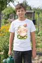 Koszulka z owieczką dla chłopca biała słodki styl kawaii, zdjęcie 8