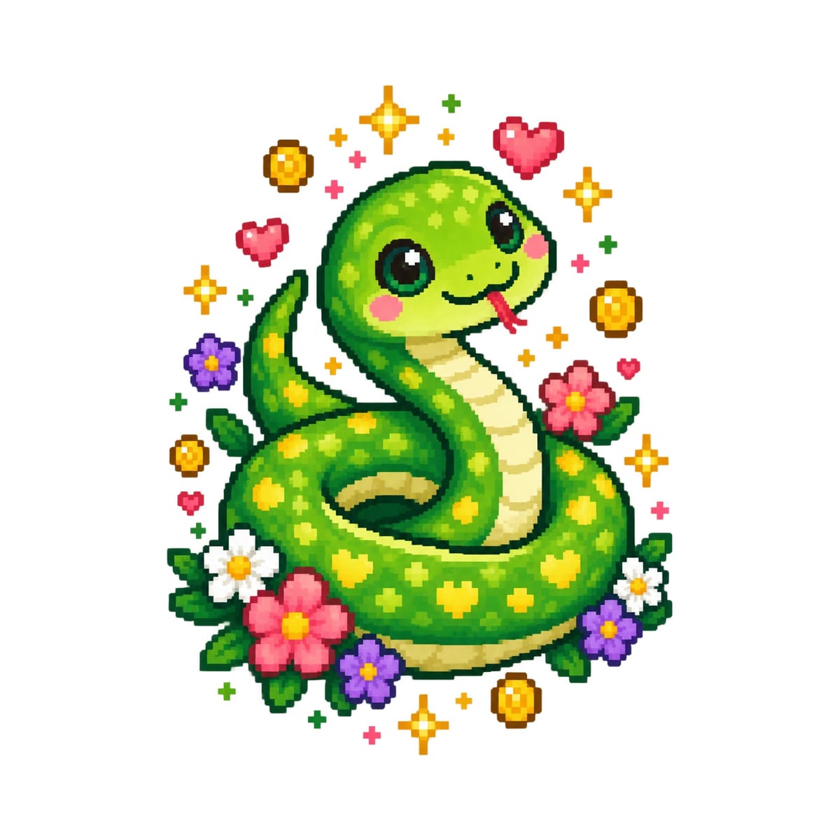 Koszulka dla chłopca z wężem biała pixel art dla dzieci, zdjęcie 2