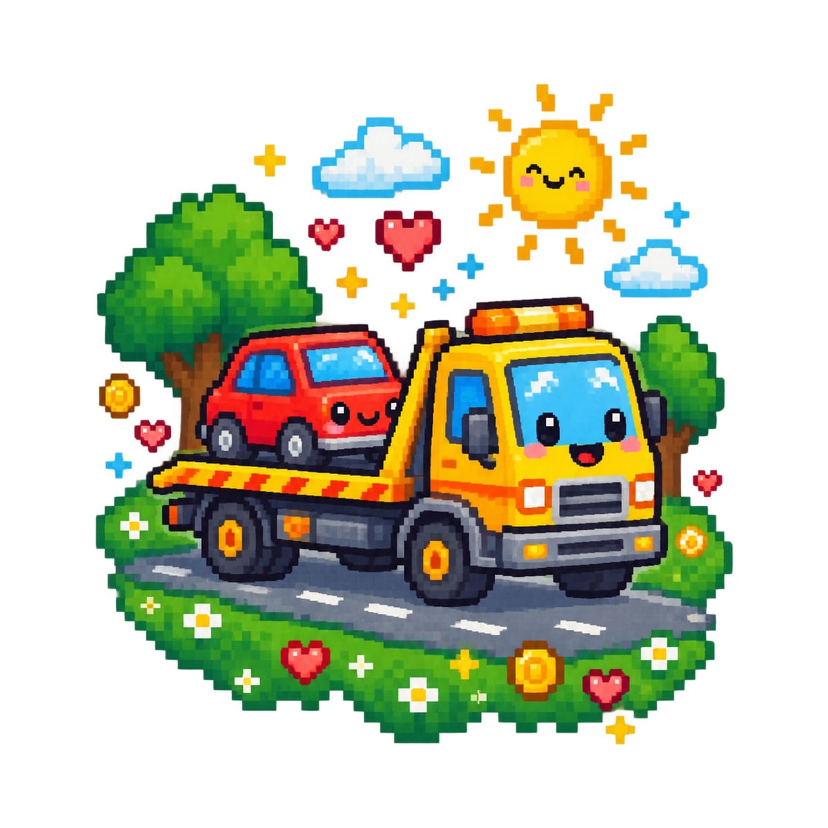 Koszulka z lawetą dla chłopca biała pixel art, zdjęcie 2