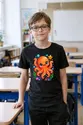Koszulka z ośmiorniczką dla chłopca czarna słodki kawaii, zdjęcie 3