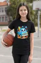 Koszulka z pickupem dla dziewczynki czarna słodki kawaii, zdjęcie 6