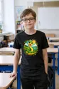 Koszulka z wężem dla chłopca czarna okrągła scena odznaki, zdjęcie 3