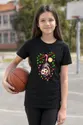 Koszulka z oposem pixel art dla dziewczynki czarna, zdjęcie 6
