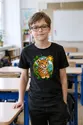 Koszulka z jaguarem okrągła scena dla chłopca czarna odznaka, zdjęcie 5