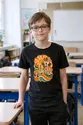 Koszulka z zebrą retro dla chłopca czarna styl lat 70, zdjęcie 4