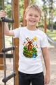 Koszulka z wiatrakiem dla chłopca biała pixel art w stylu gry, zdjęcie 4