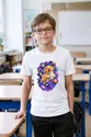Koszulka z labradorem dla dzieci dla chłopca biała kosmiczna scena, zdjęcie 4