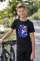 Koszulka z megalodonem dla chłopca czarna kosmiczna scena z gwiazdami, zdjęcie 3