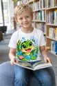 Koszulka z aligatorem dla chłopca biała słodki kawaii, zdjęcie 3