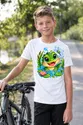 Koszulka z aligatorem dla chłopca biała słodki kawaii, zdjęcie 5