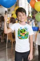 Koszulka z aligatorem dla chłopca biała słodki kawaii, zdjęcie 7