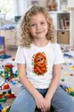 Koszulka dziecięca z orangutanem dla dziewczynki biała kawaii, zdjęcie 4
