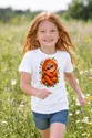 Koszulka dziecięca z orangutanem dla dziewczynki biała kawaii, zdjęcie 7